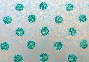 Wrapping Paper - Green Flowers