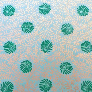 Wrapping Paper - Green Flowers