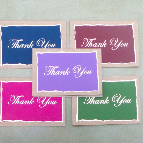 Colour Thank you Card Set