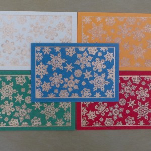 Gold Snowflake Card Set