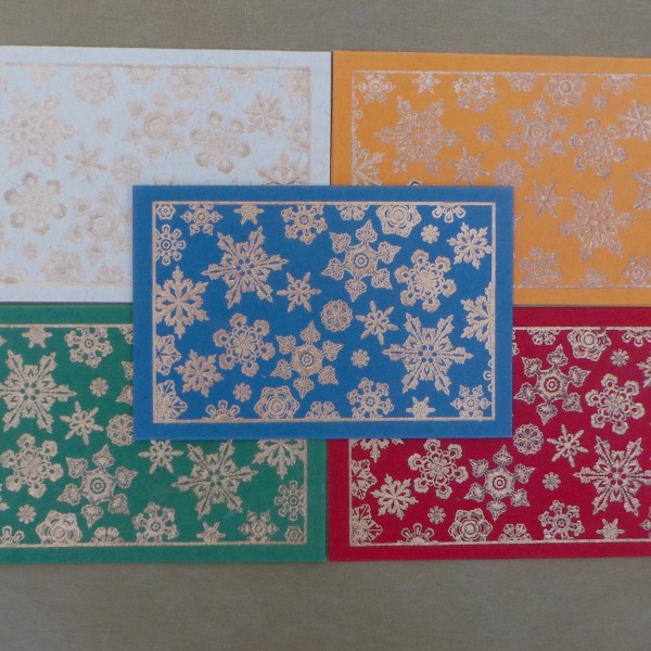 Gold Snowflake Card Set