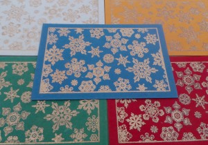 Gold Snowflake Card Set
