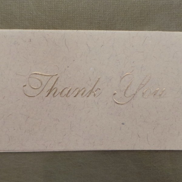 Gold Thank you Card Set