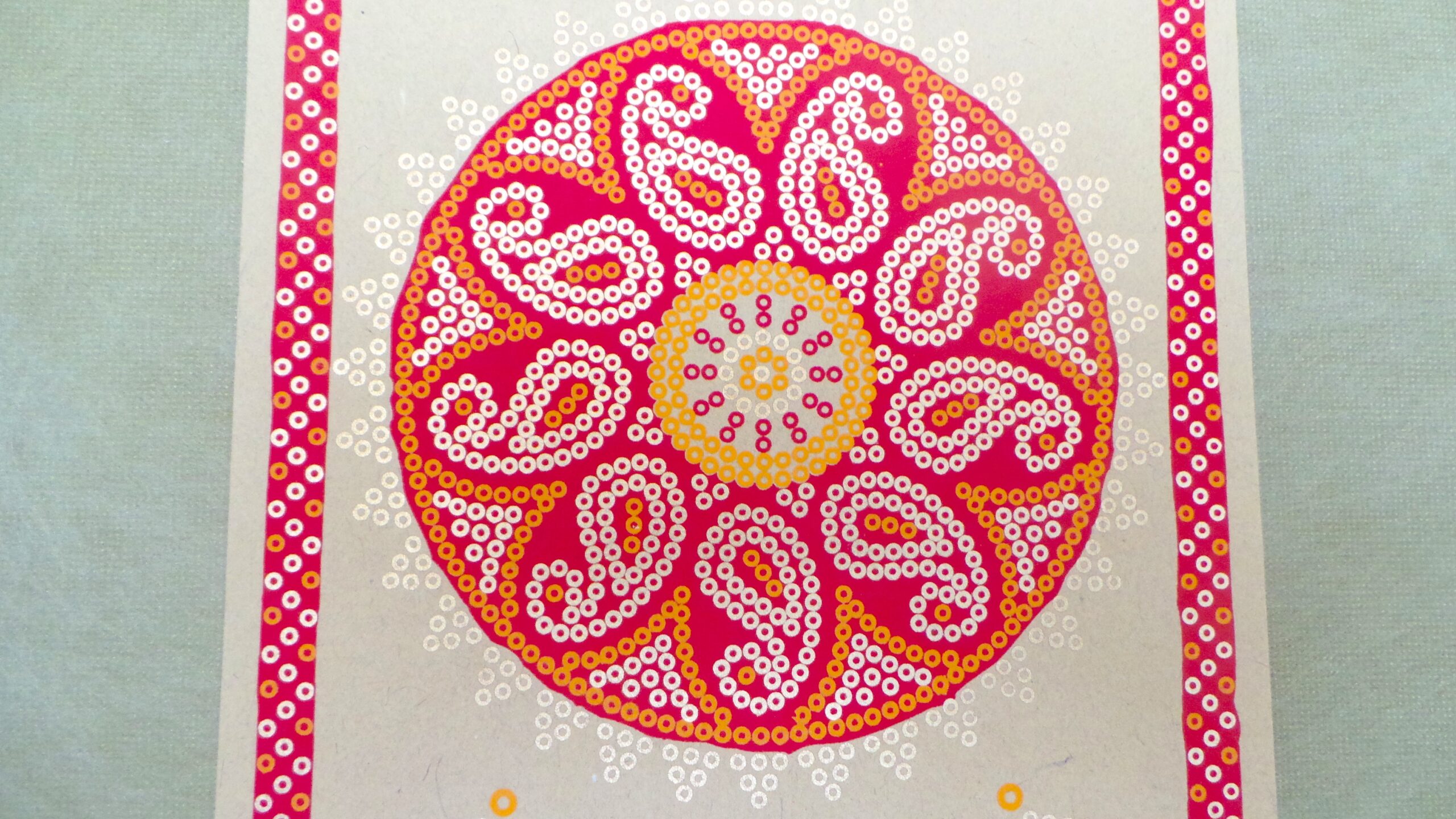 Red Circle Flower Card Set - Image 4