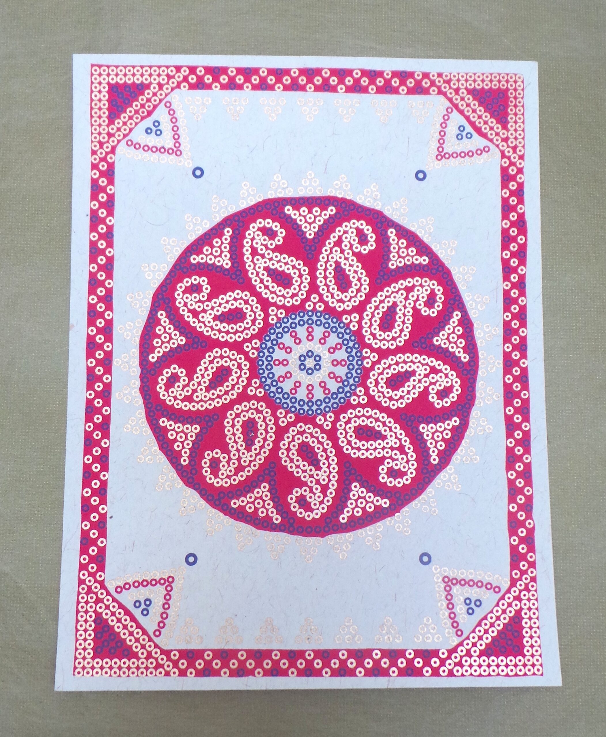 Pink Circle Flower Card Set - Image 2