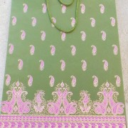 Large Vert Bag green and pink