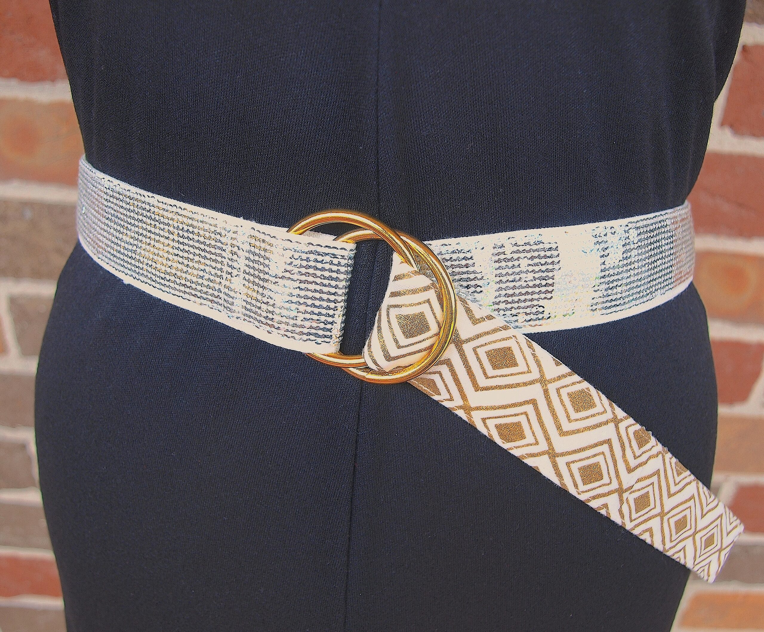 Silver and Gold Fabric Belt - Image 2