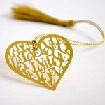 Heart Brass Bookmark