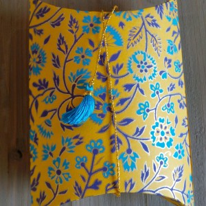large pillow - yellow and blue flowers copy