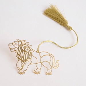 Lion Brass Bookmark