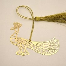 Peacock Brass Bookmark