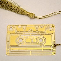 Cassette Brass Bookmark