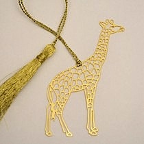Giraffe Brass Bookmark