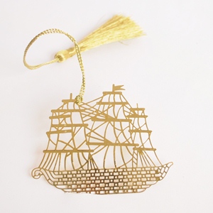 Ship Brass Bookmark