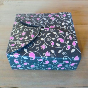 Tribal Box - Silver and Pink Flowers