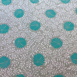 Wrapping Paper - Aqua Flowers