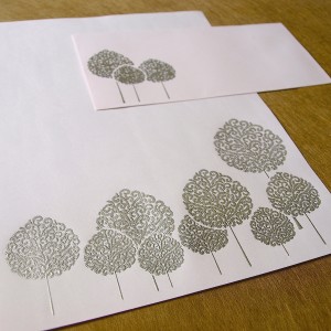 Silver Trees Writing Paper Set