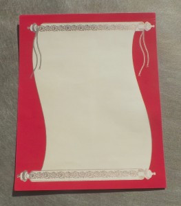 Scroll Writing Paper