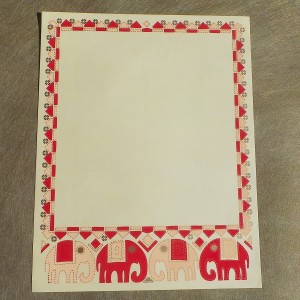 Playful Elephant Writing Paper