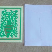 Mini Vase Green Card and Envelope