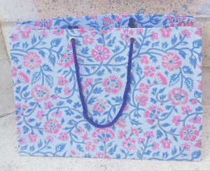 Med Bag - pink and blue flowers